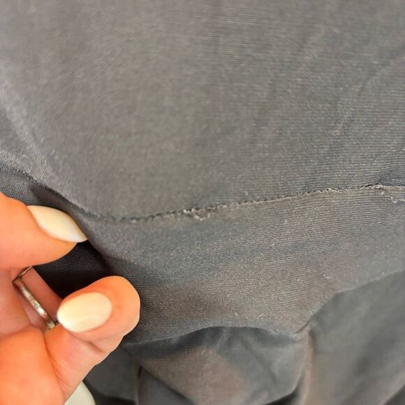 New with Tags Cache Black Long Sleeve V Neck Dress with Faux‎ Leather Detail XL - Picture 10 of 13